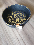 Ayla Woven Plate – Black& Gold