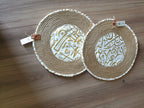 Luna Round Placemat – White & Jute