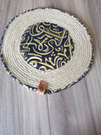 Luna Round Placemat – Black & Jute