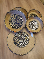 Ayla Woven Plate – Black & Jute