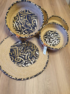 Ruvian Woven Plate – Black & Jute