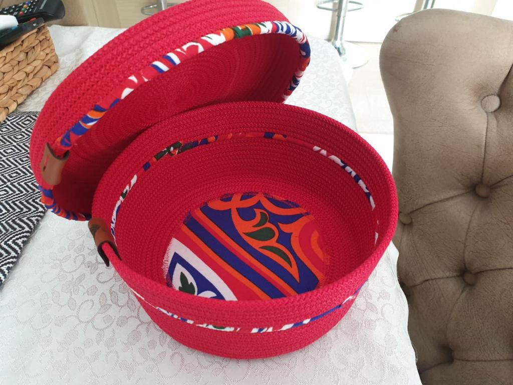 Ruvia Basket with Lid – Low