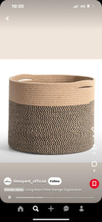 Navi Jute Laundry Basket