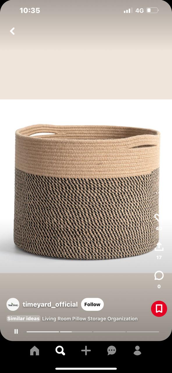 Navi Jute Laundry Basket