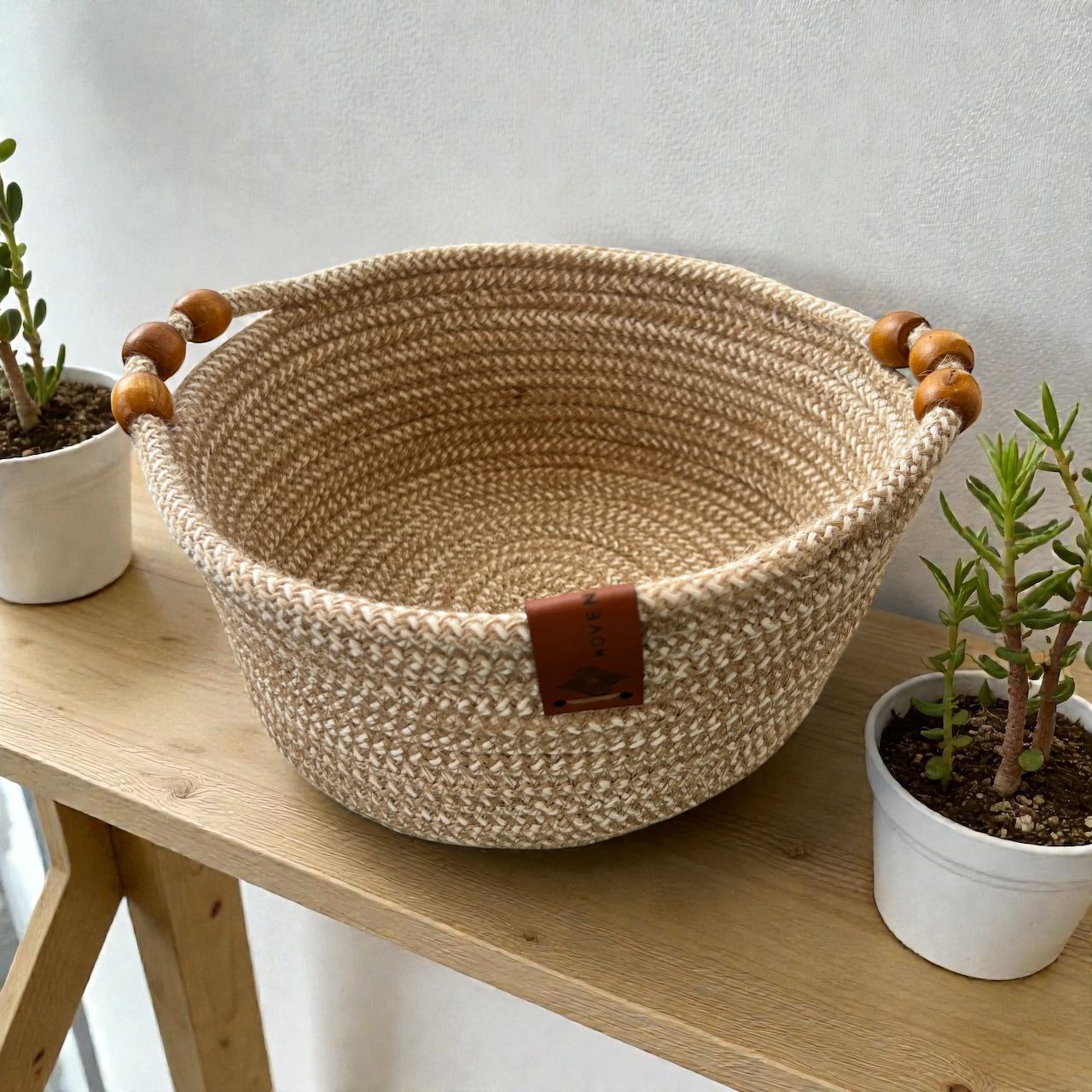 Kaya Woven Basket – Wood