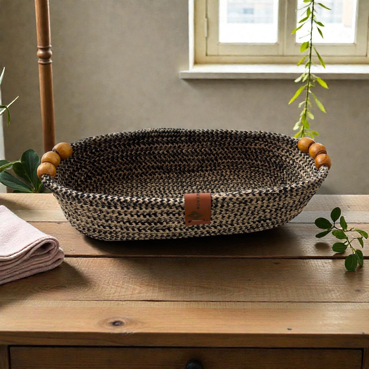 Dottie Woven Oval Plate – Wood