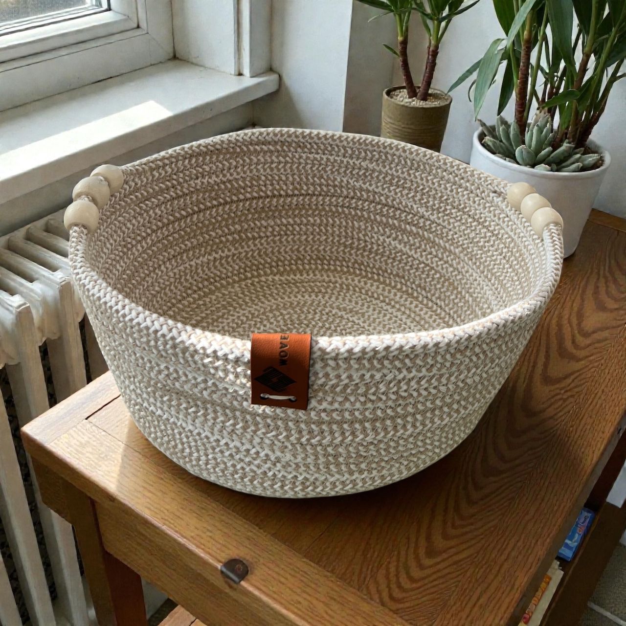 Kaya Woven Basket – Wood