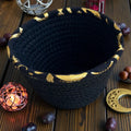 Zaya Woven Bowl – Black & Gold