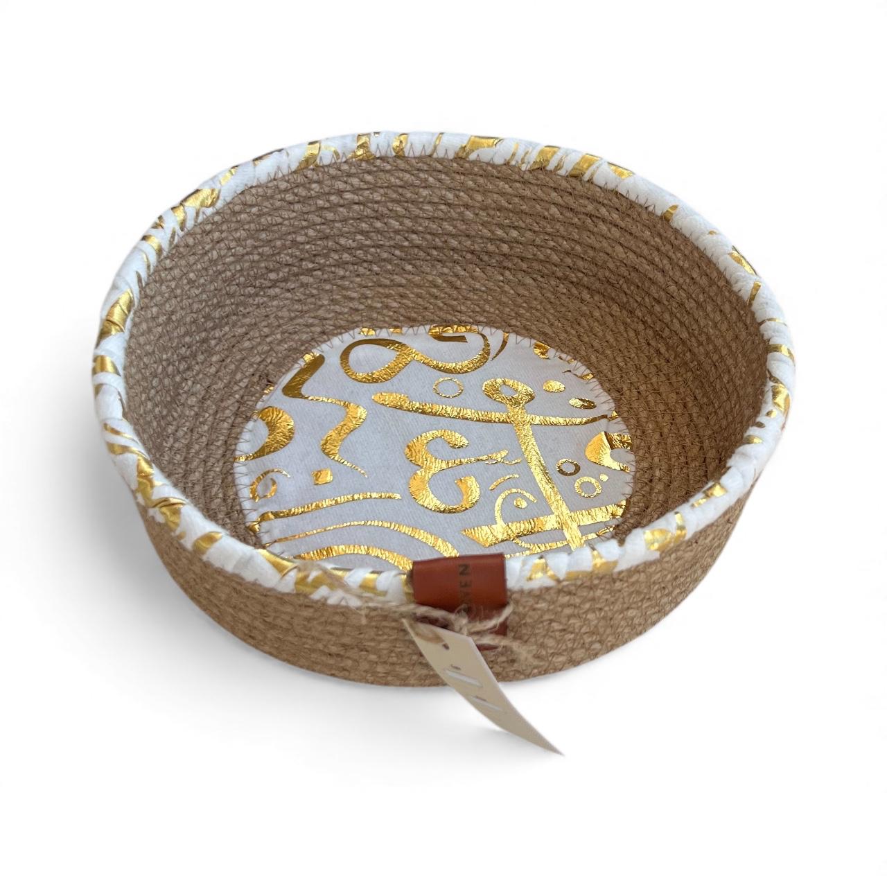 Ruvian Woven Plate – White & Jute