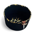 Nura Woven Basket – Black & Gold