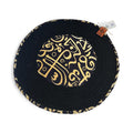 Luna Round Placemat – Black & Gold