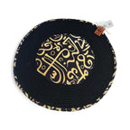 Luna Round Placemat – Black & Gold