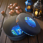 Ruvia Basket with Lid – Low-blue