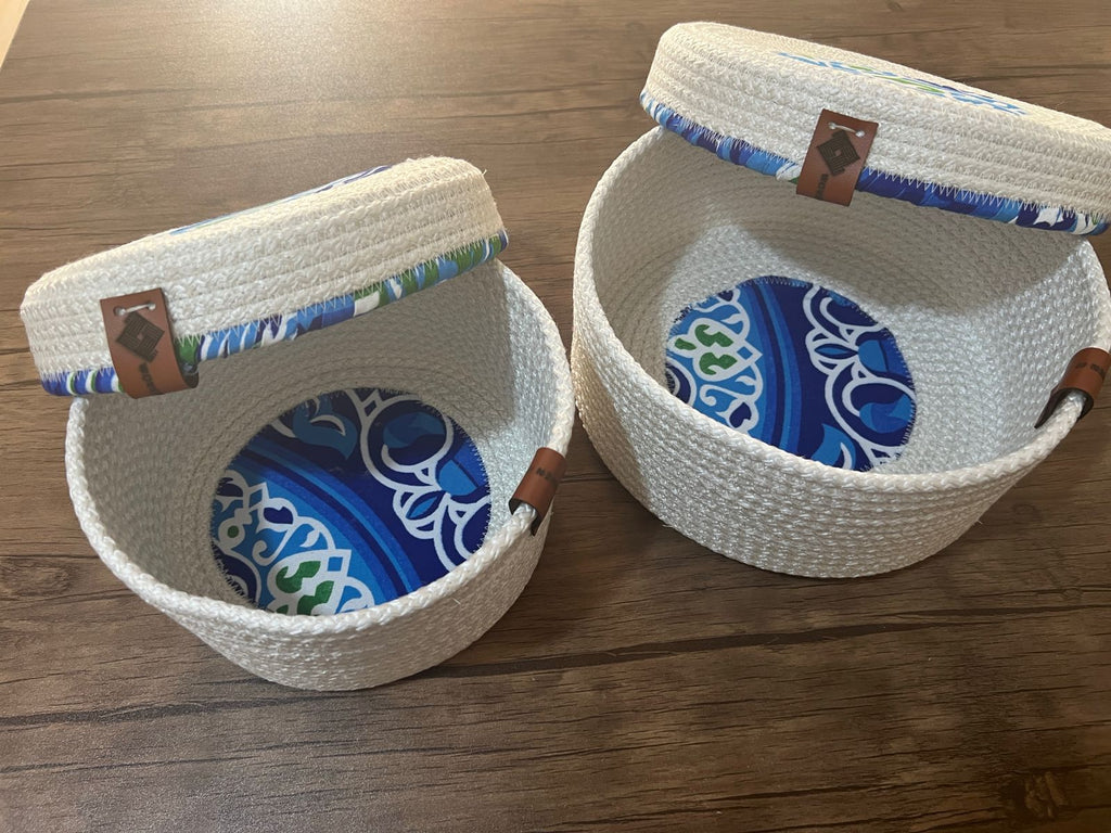 Ruvia Basket with Lid – Low