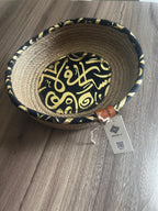 Ayla Woven Plate – Black & Jute