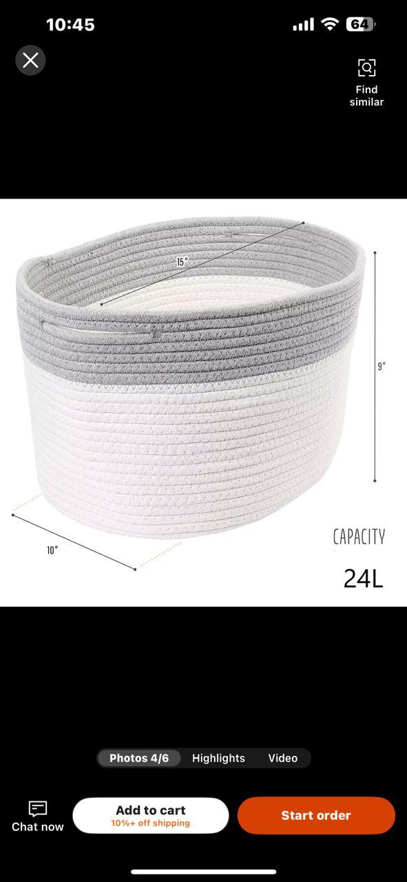 Luna XL Laundry Basket